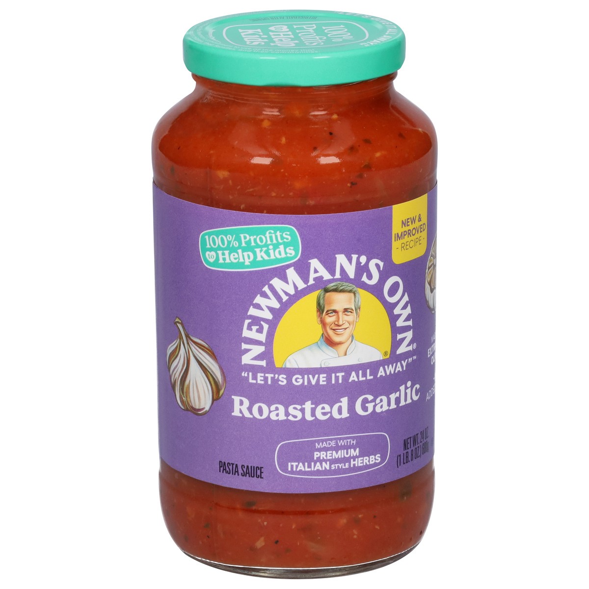 slide 2 of 9, Newmans Own Pasta Sauce Roasted Garlic, 24 oz