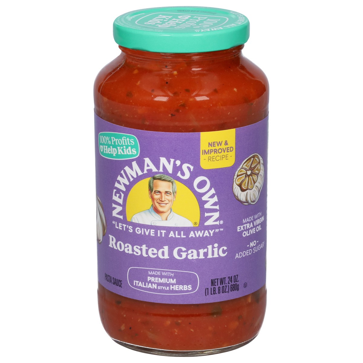 slide 7 of 9, Newmans Own Pasta Sauce Roasted Garlic, 24 oz