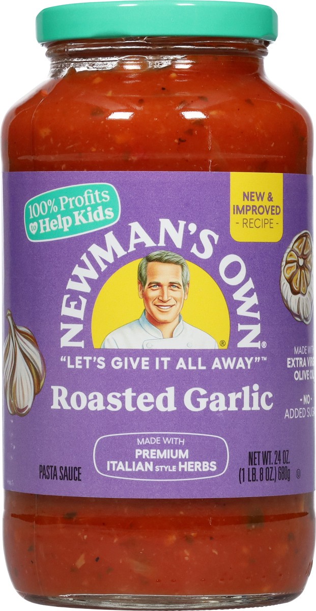 slide 9 of 9, Newmans Own Pasta Sauce Roasted Garlic, 24 oz