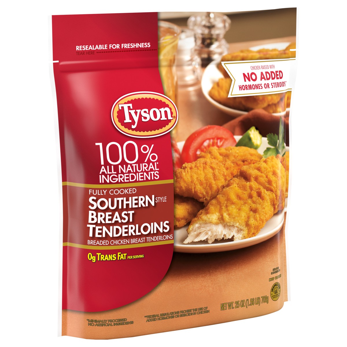 slide 6 of 10, Tyson All Natural Southern Breast Tenderloins - Frozen - 25oz, 25 oz