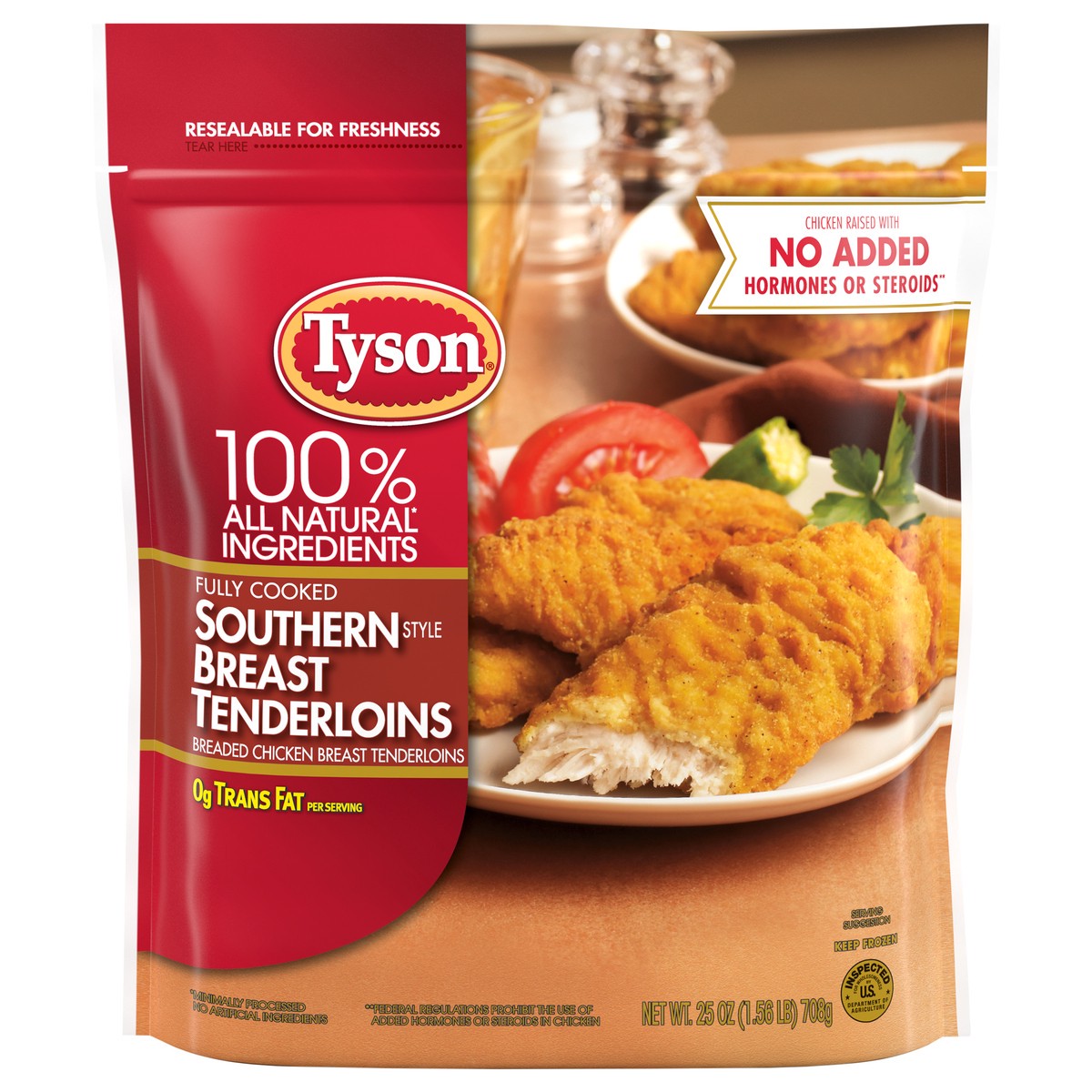 slide 1 of 10, Tyson All Natural Southern Breast Tenderloins - Frozen - 25oz, 25 oz