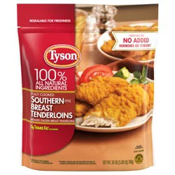Tyson Fully Cooked Southern Style Frozen Breaded Chicken Breast Tenderloins
