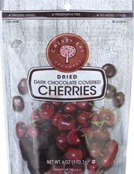 Cherry Bay Orchards Dried Dark Chocolate Covered Cherries, 6 oz