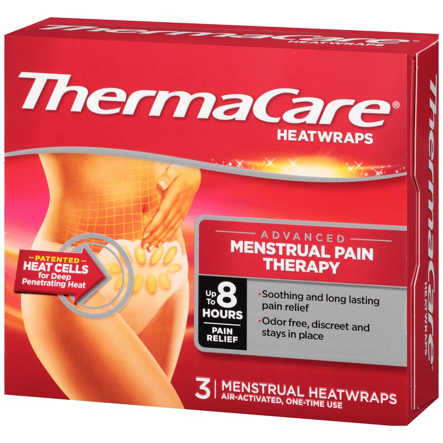 slide 3 of 6, ThermaCare Menstrual Pain Therapy Heatwraps, 3 ct