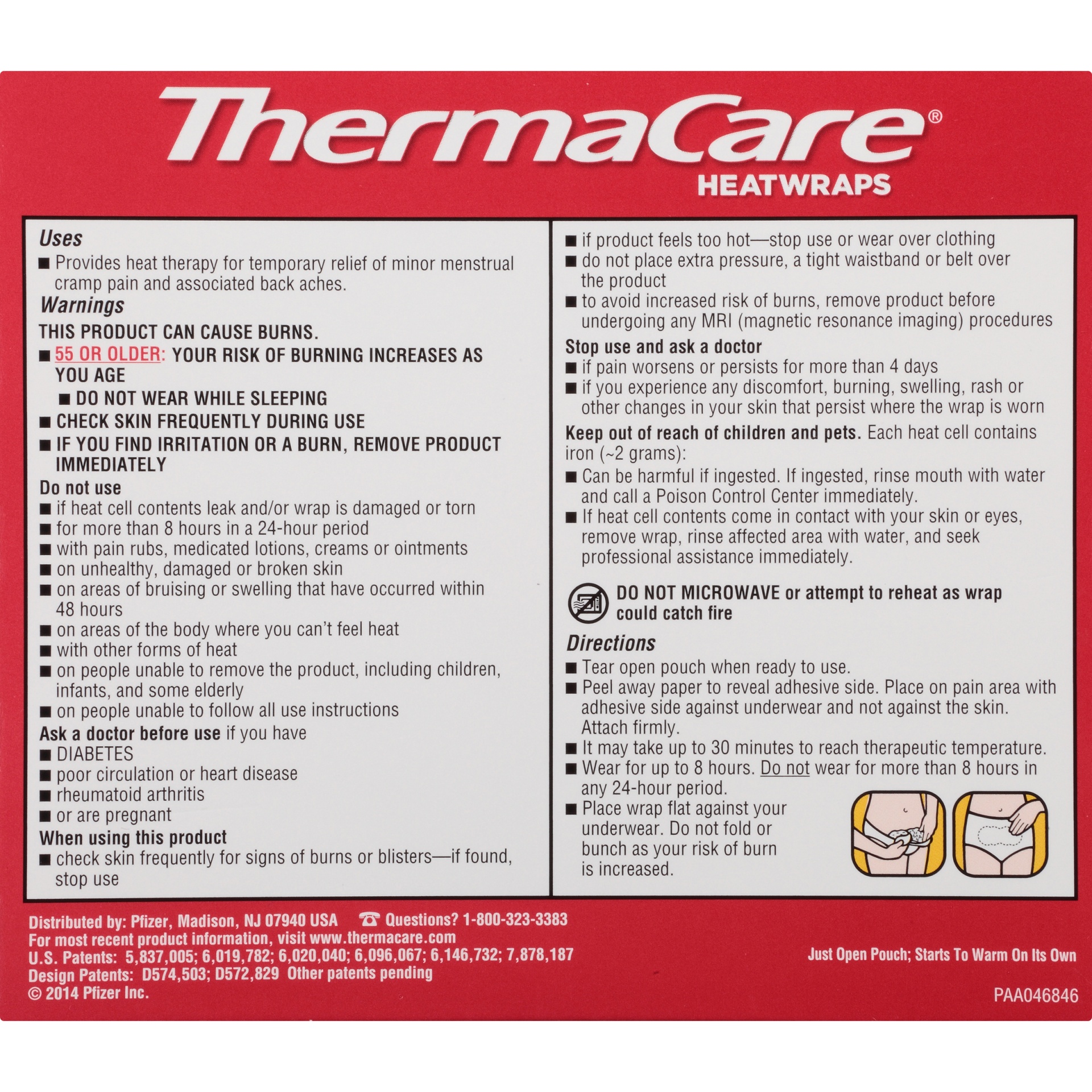 slide 6 of 6, ThermaCare Menstrual Pain Therapy Heatwraps, 3 ct