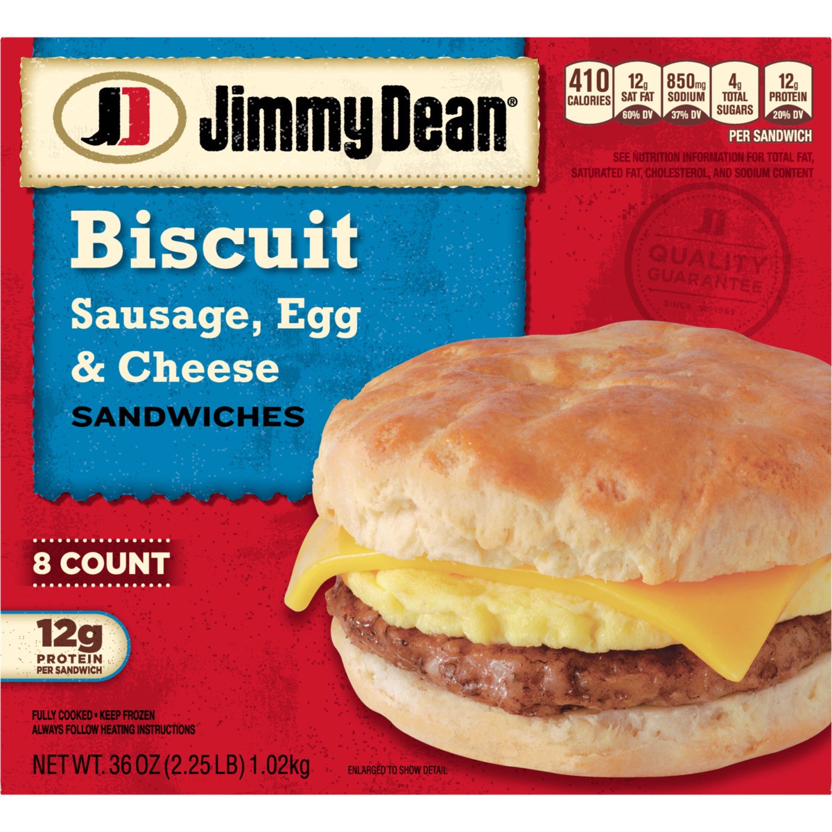 slide 6 of 9, Jimmy Dean Jmmy Dean Saus Egg Chse Bisc, 36 oz