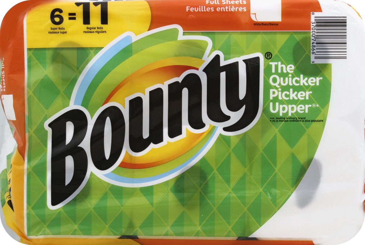 slide 9 of 10, Bounty Paper Towels 6 ea, 6 ct