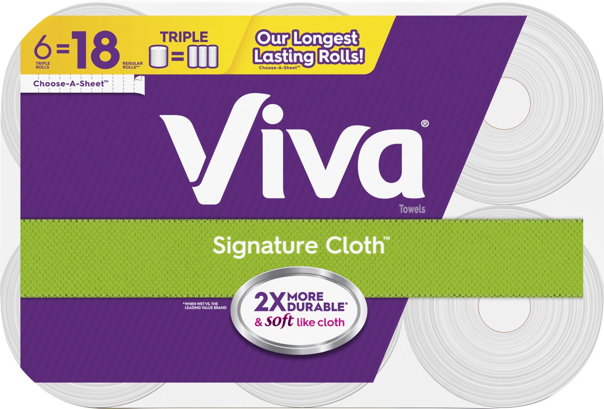 slide 9 of 9, Viva Signture Cloth P/Towel Choose-S, 6 ct