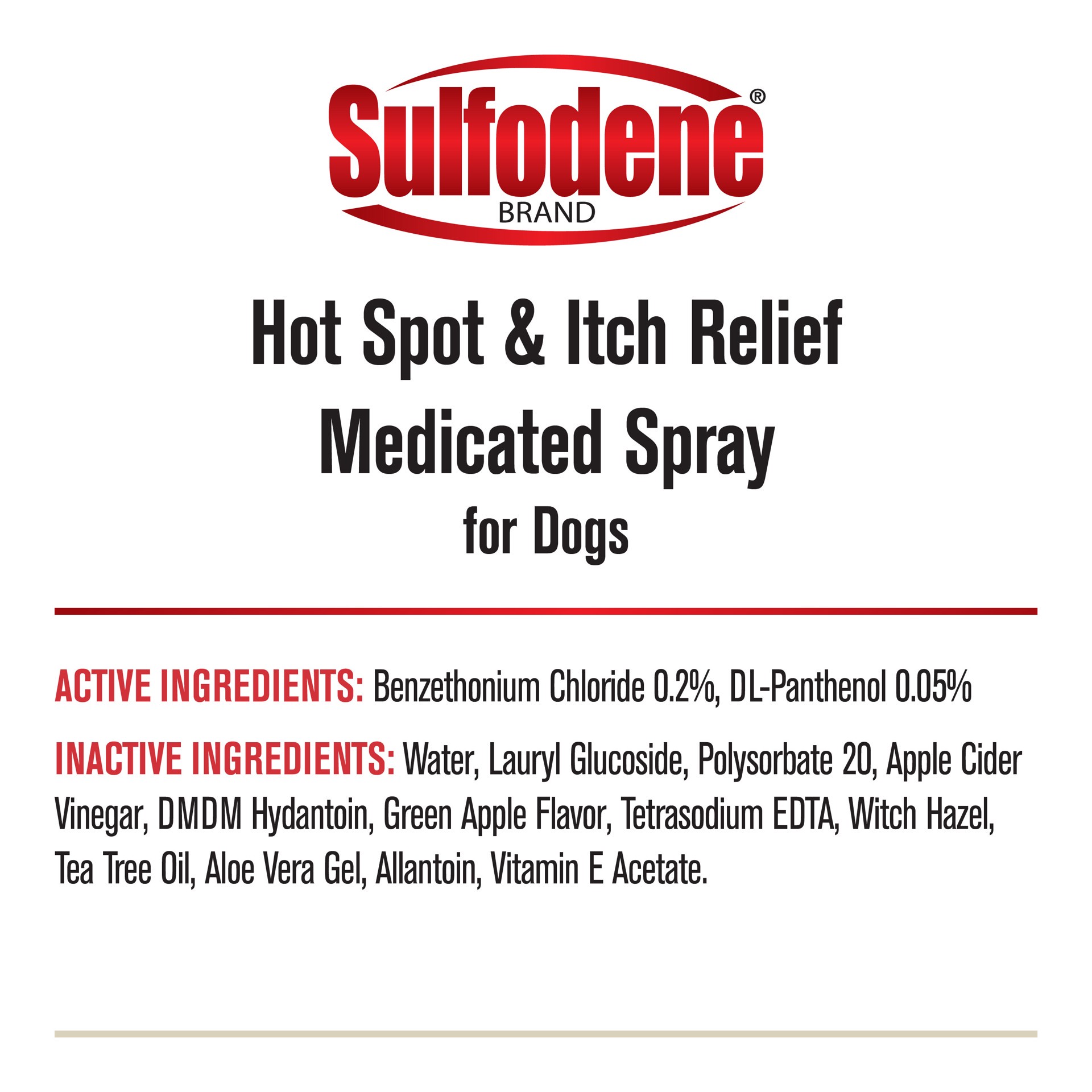 slide 8 of 8, Sulfodene Hot Spot & Itch Relief Medicated Spray for Dog 8oz, 1 ct