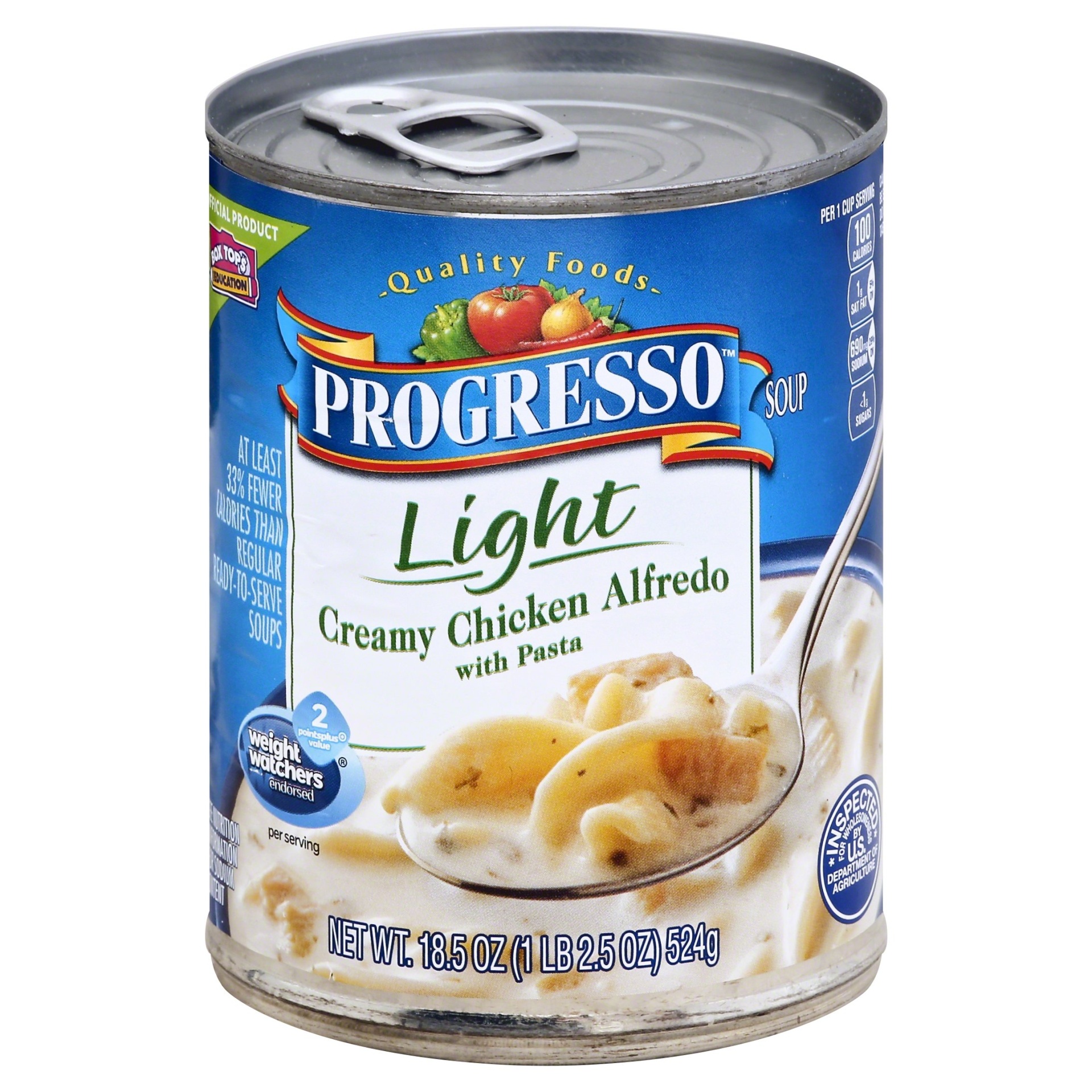 slide 1 of 1, Progresso Light Creamy Chicken Alfredo With Pasta Soup, 18.5 oz