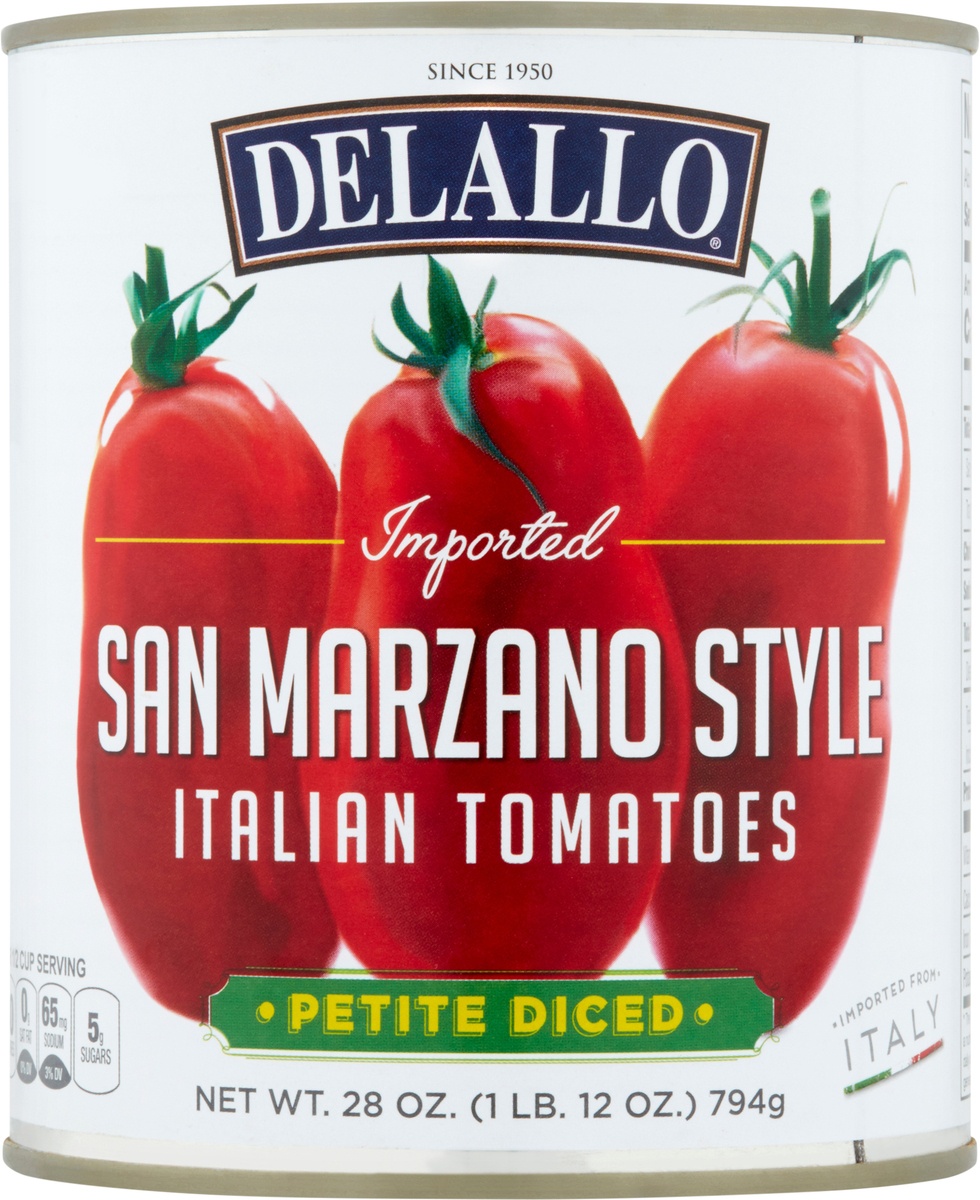 slide 7 of 9, DeLallo San Marzano Style Petite Diced Tomatoes, 28 oz