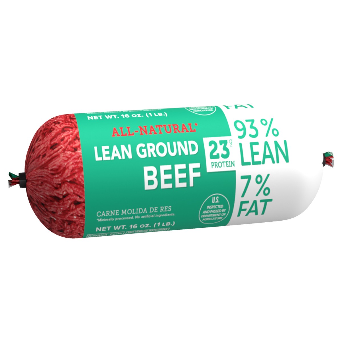 slide 1 of 1, Tyson Ground Beef - 93% Lean 7% Fat, 16 oz