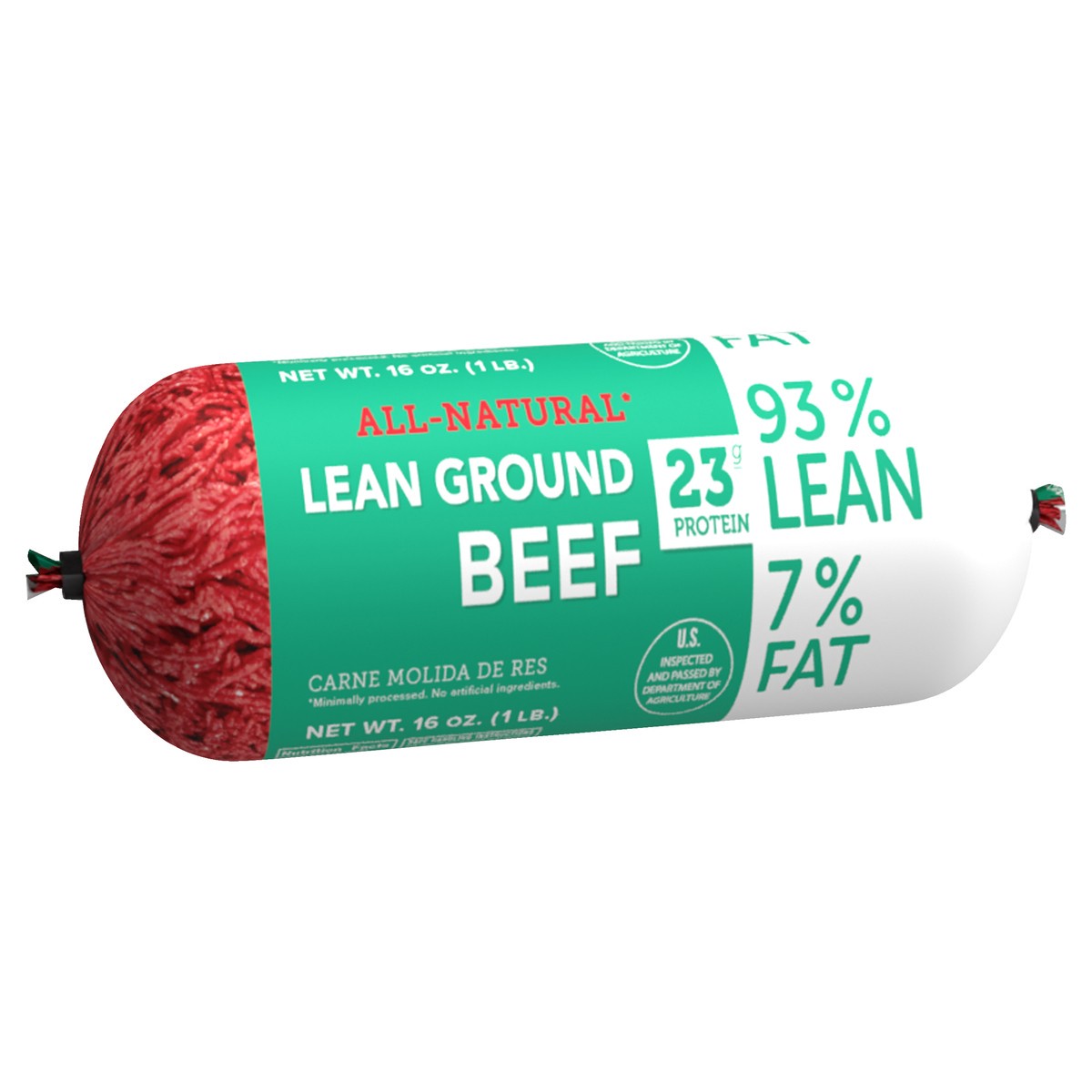slide 1 of 1, All Natural LeanGround Beef 93/07 , 16.0 oz