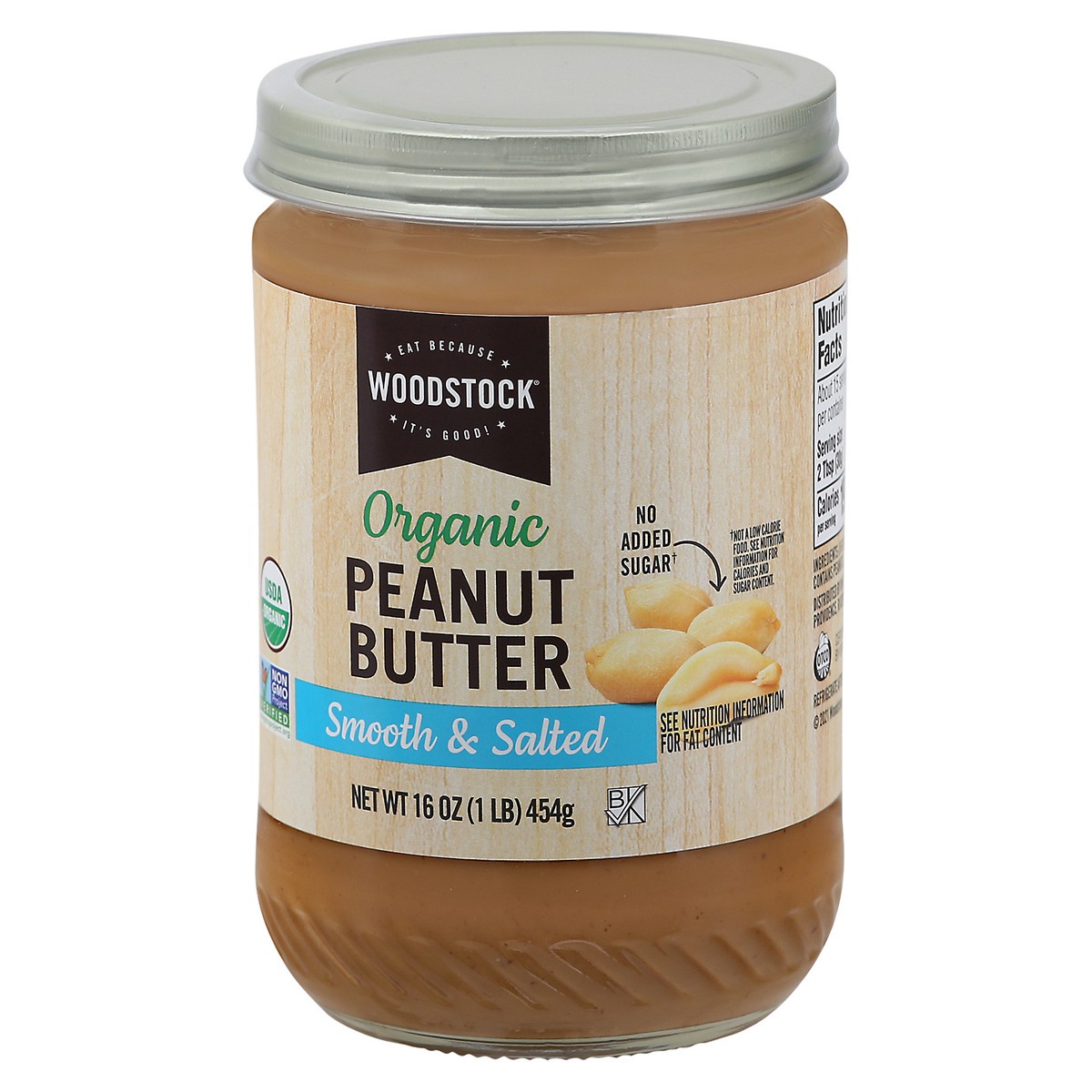 slide 13 of 14, Woodstock Smooth & Salted Organic Peanut Butter 16 oz, 16 oz