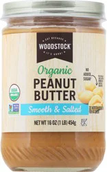 Woodstock Smooth & Salted Organic Peanut Butter - 16 oz