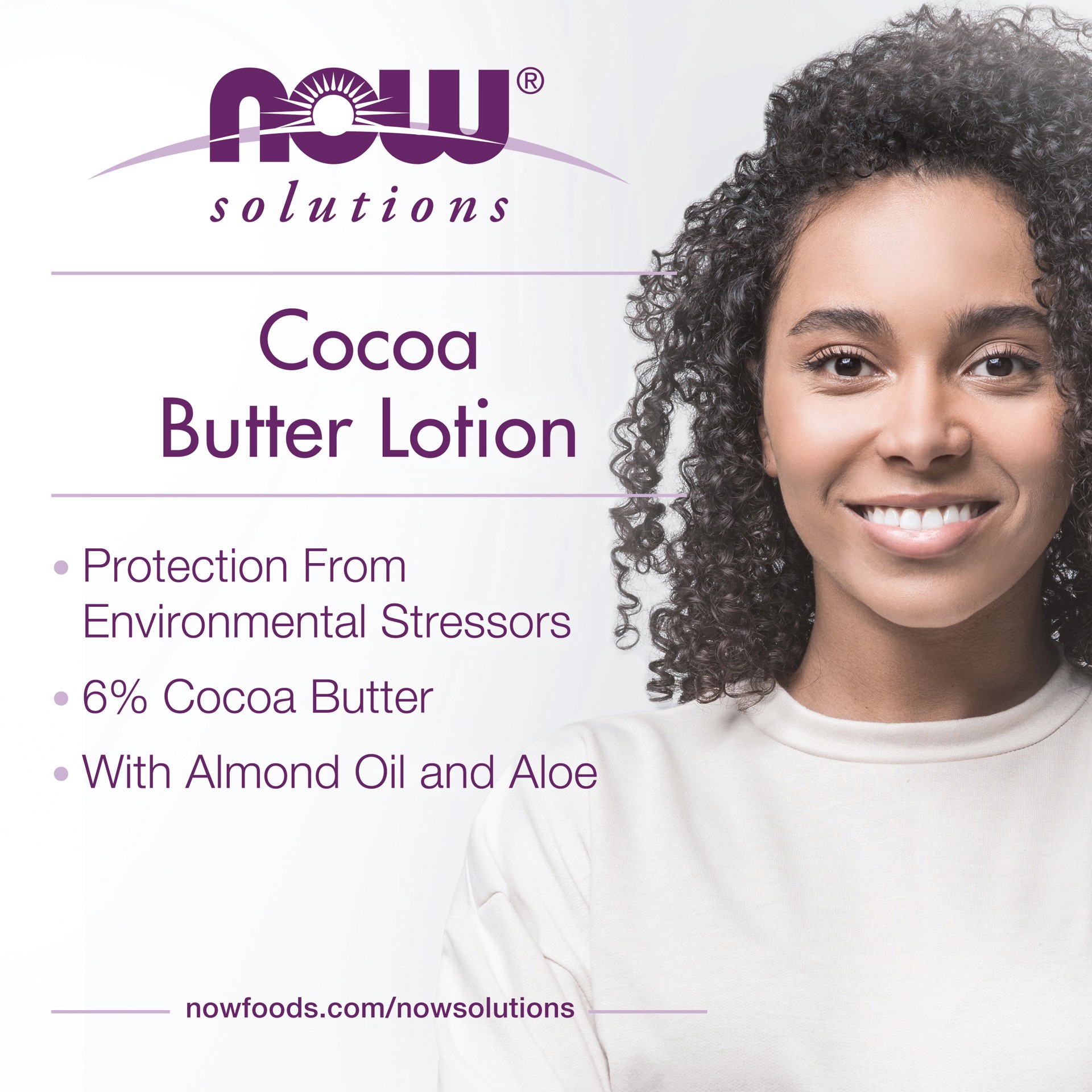 slide 4 of 4, NOW Solutions Cocoa Butter Lotion - 8 fl. oz., 8 fl oz