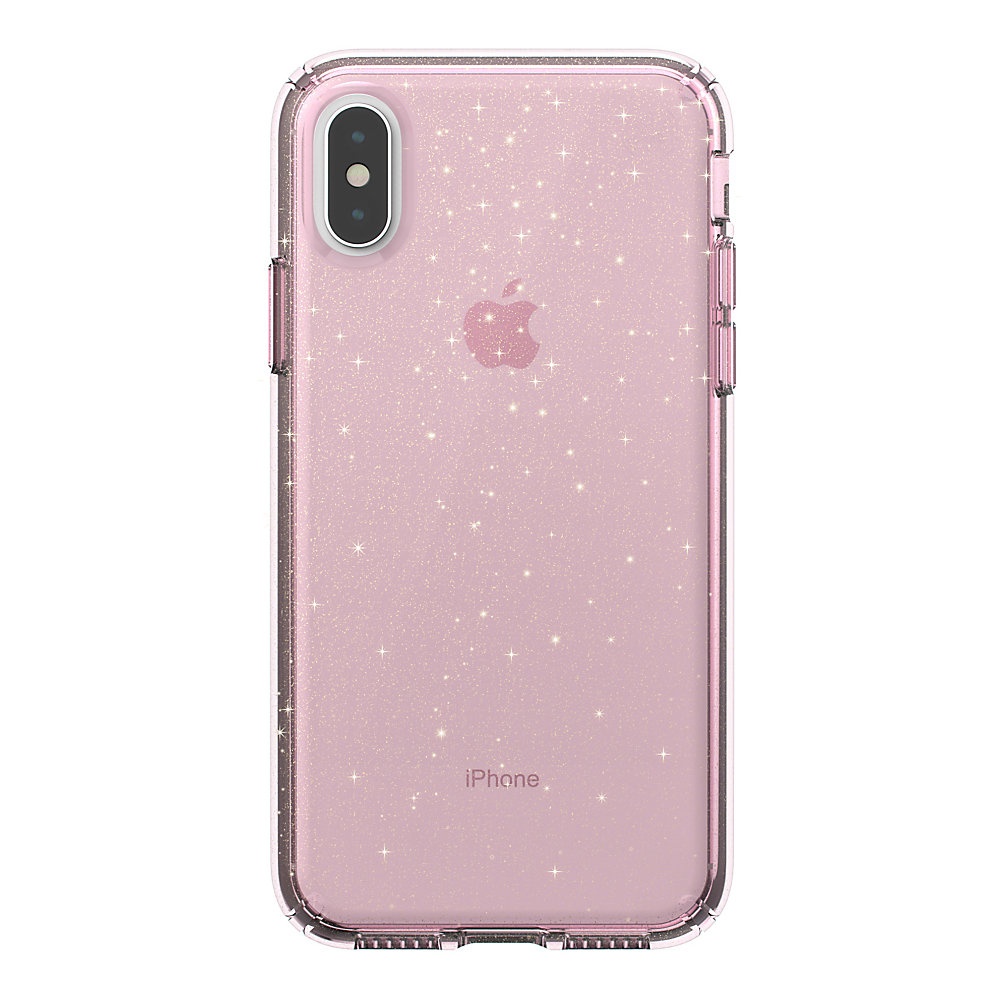 slide 1 of 1, Speck Presidio Iphone Xs/X Case, Bella Pink/Gold Glitter, 1 ct