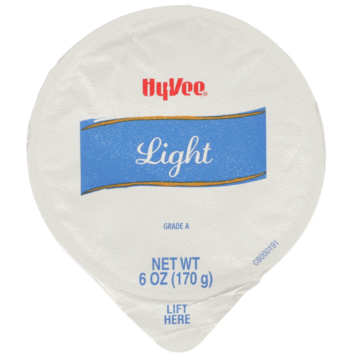 slide 4 of 8, Hy-vee Blueberry Light Nonfat Yogurt, 6 oz