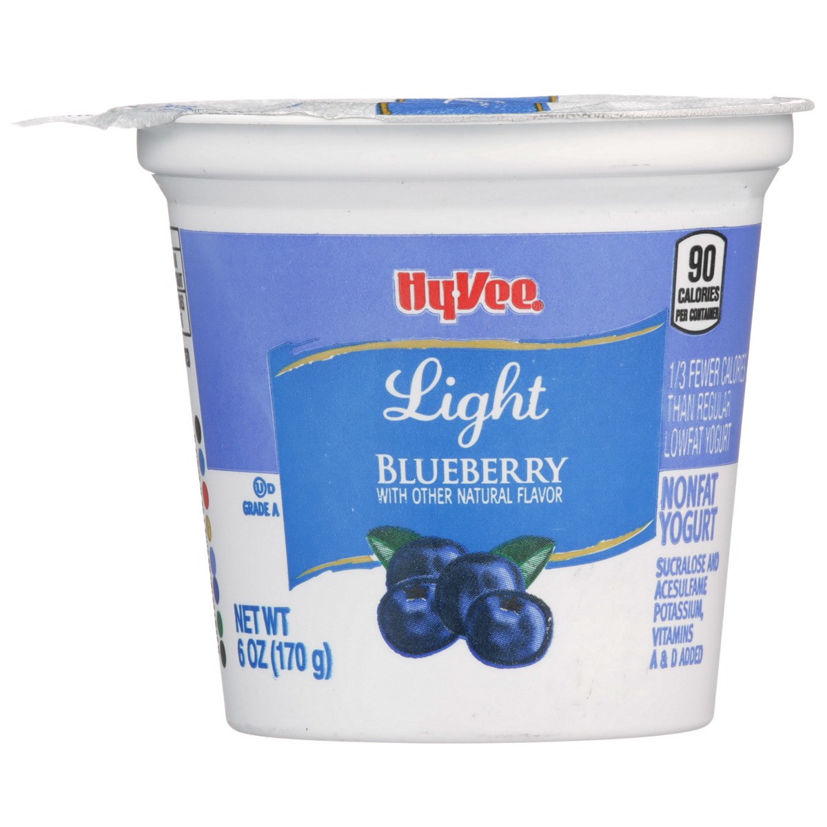 slide 7 of 8, Hy-vee Blueberry Light Nonfat Yogurt, 6 oz