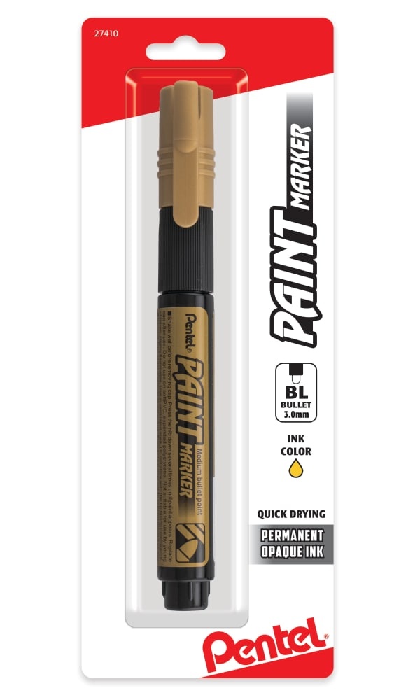 slide 1 of 1, Pentel Paint Marker - Gold, 1 ct