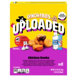 Lunchables Uploaded Chicken Dunks with BBQ Sauce, Ketchup, Original Pringles, Hershey's Milk Chocolate Kisses, Water and Kool-Aid Powdered Drink Mix, 15.91 oz Box