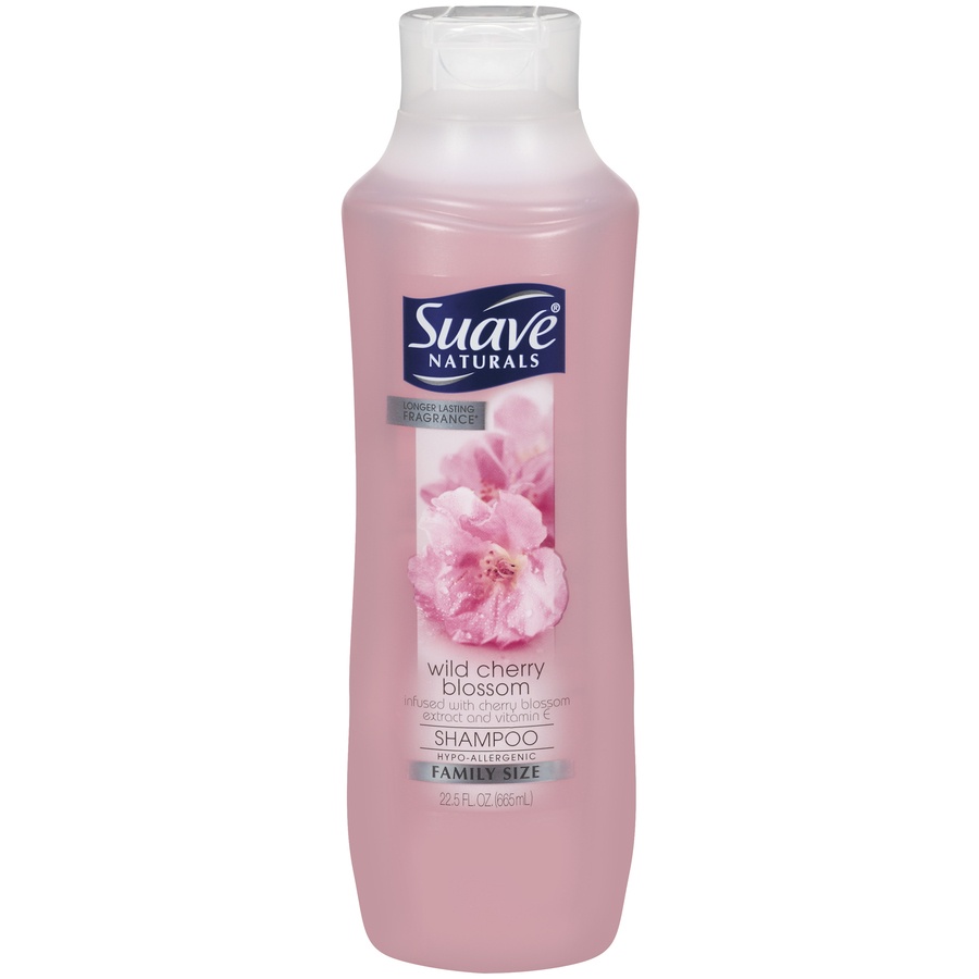 slide 1 of 1, Suave Naturals Shampoo Wild Cherry Blossom, 22.5 oz