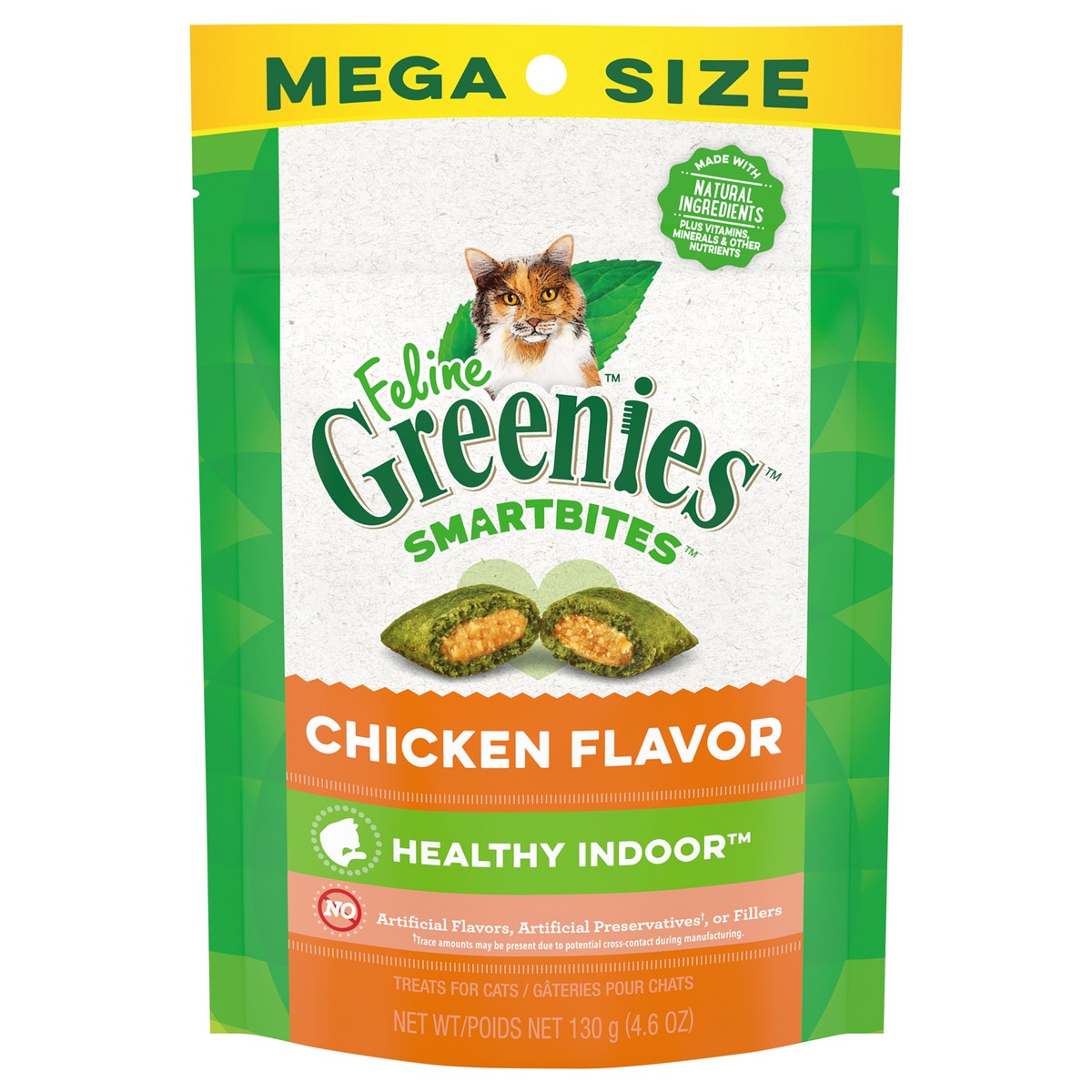 slide 1 of 5, Feline Greenies Smartbites Chicken, 4.6 oz