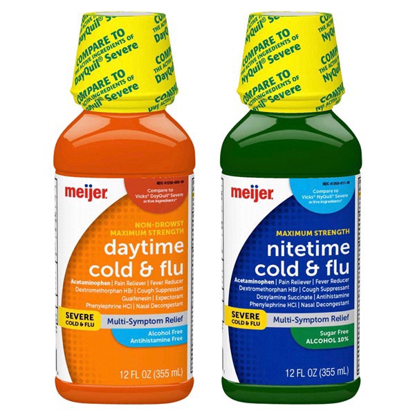 slide 19 of 29, Meijer Daytime Severe and Nighttime Severe Cold and Flu Relief Combo Pack, 24 oz