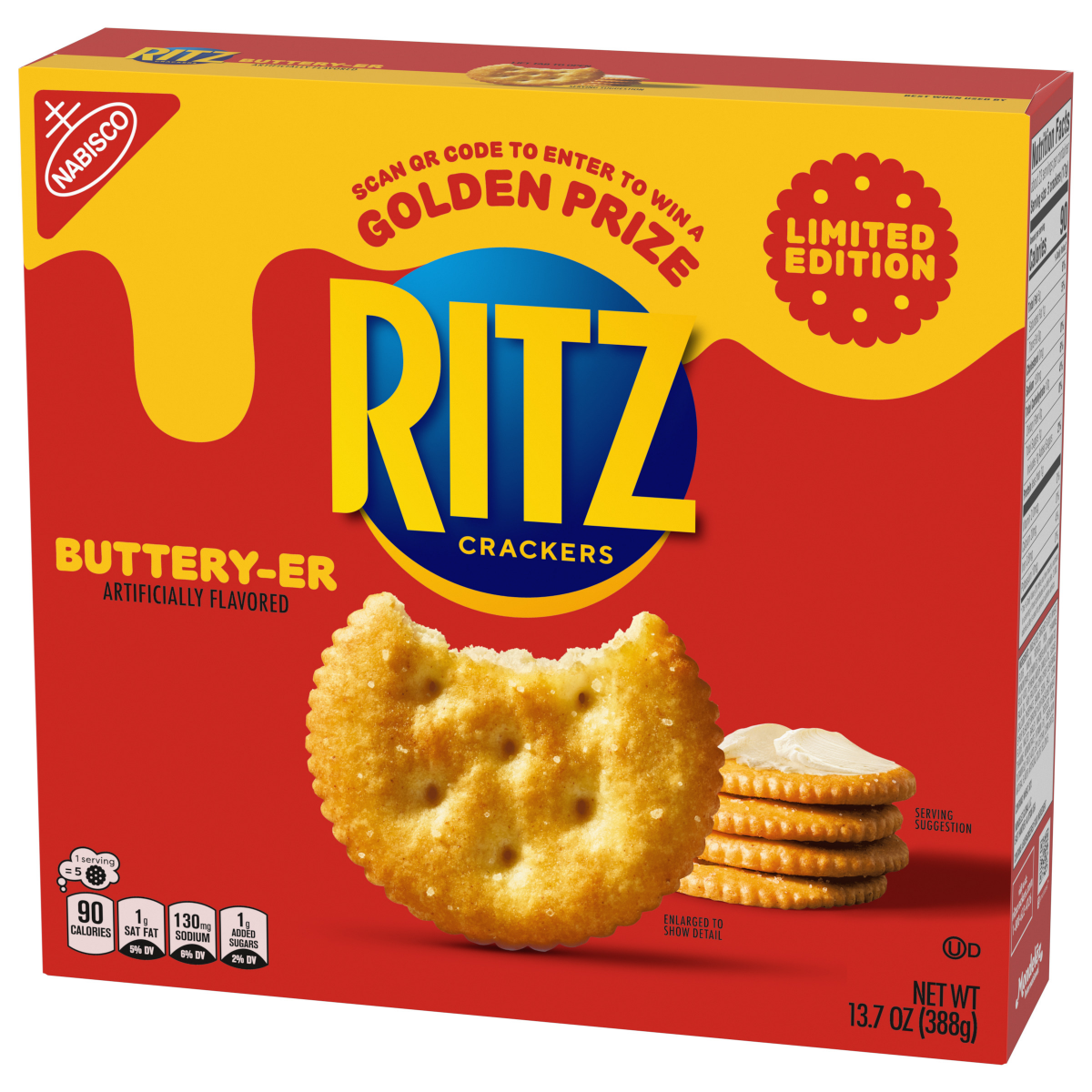 slide 13 of 13, RITZ Buttery-er Crackers, Limited Edition, 13.7 oz, 13.7 oz