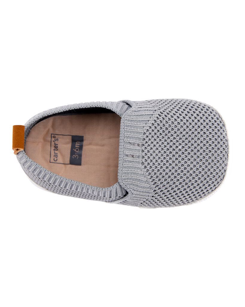 slide 6 of 6, Carter's Baby Mesh Slip-On Baby Shoes Grey 4, 1 ct