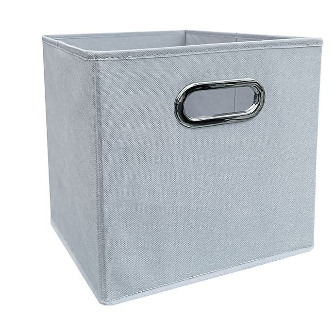 slide 1 of 1, Relaxed Living Solid Collapsible Bin - Light Blue, 11 in