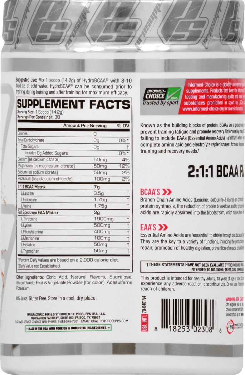 slide 6 of 12, HydroBCAA Hydro Texas Tea BCAA - 15 oz, 15 oz