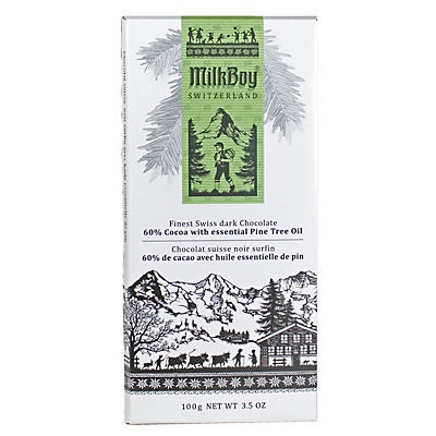 slide 1 of 1, MilkBoy Swiss Dark Chocolate 60% With Pine Tree Oil, 3.5 oz