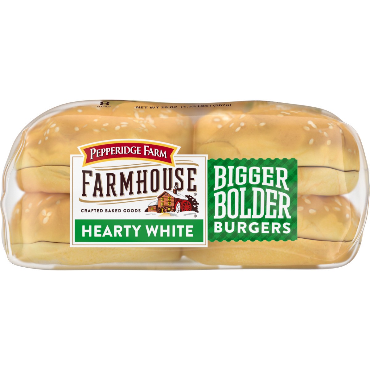 slide 5 of 11, Pepperidge Farm Hearty White Hamburger Buns, 20.000 oz