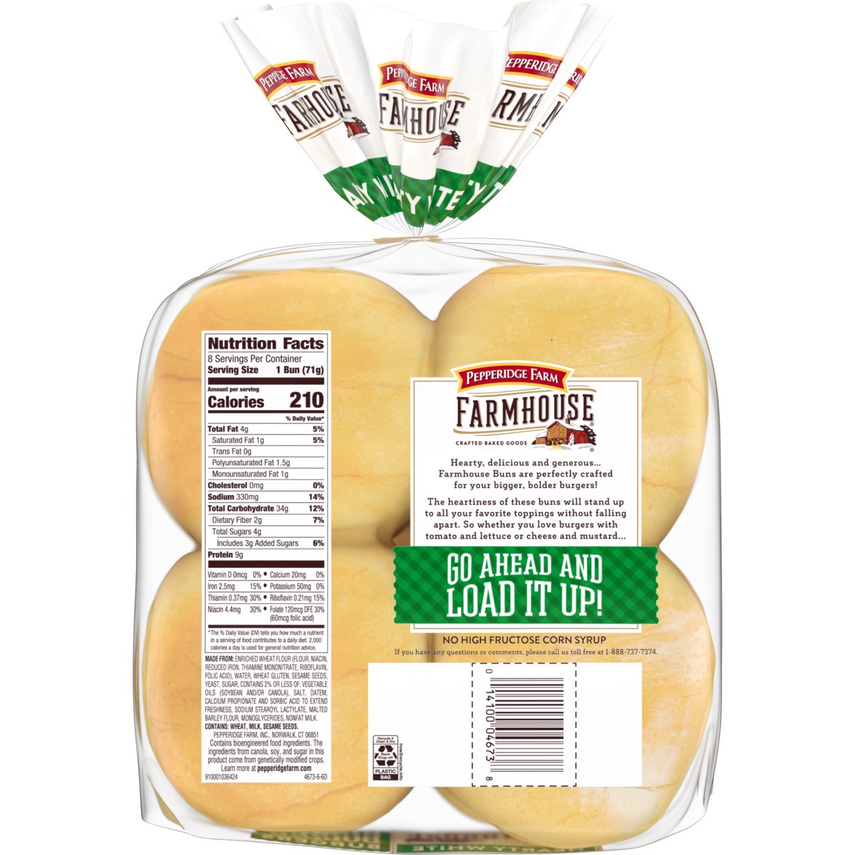 slide 7 of 11, Pepperidge Farm Hearty White Hamburger Buns, 20.000 oz