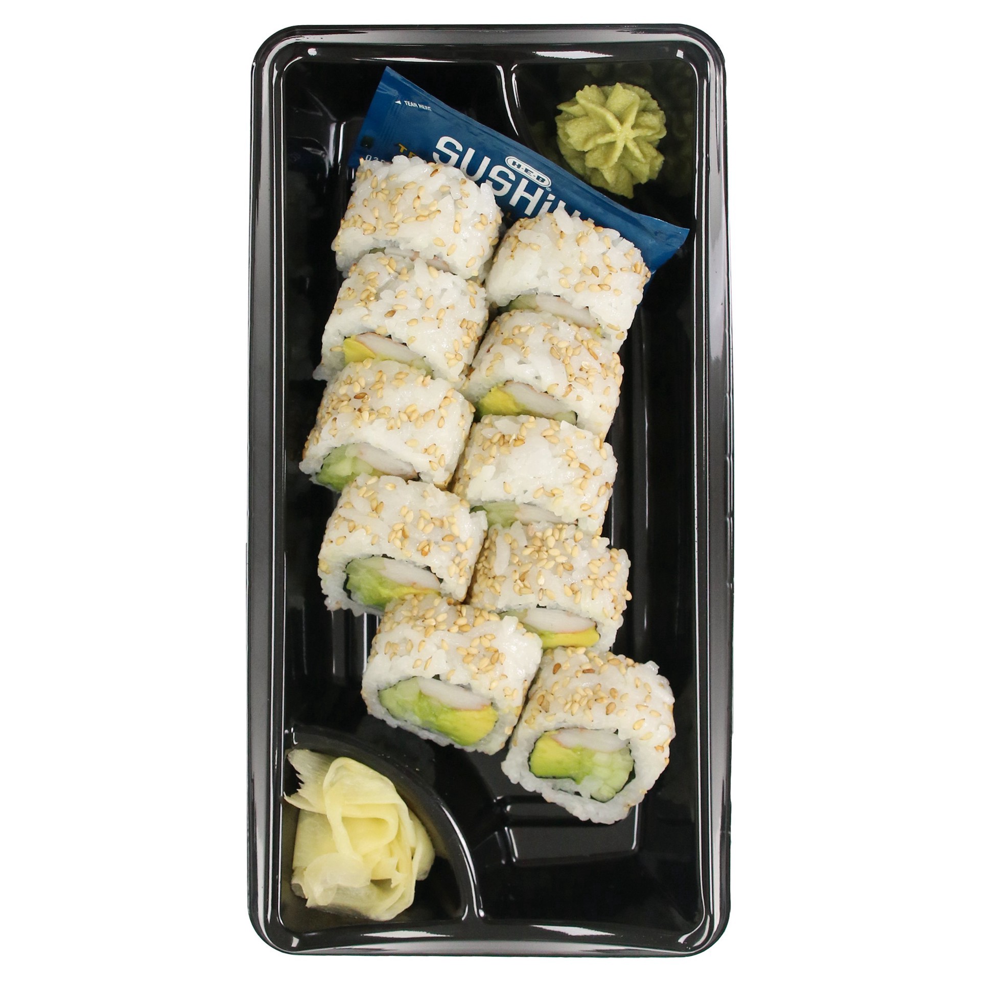 slide 1 of 1, H-E-B California Sushi Roll – Kosher, 10 ct