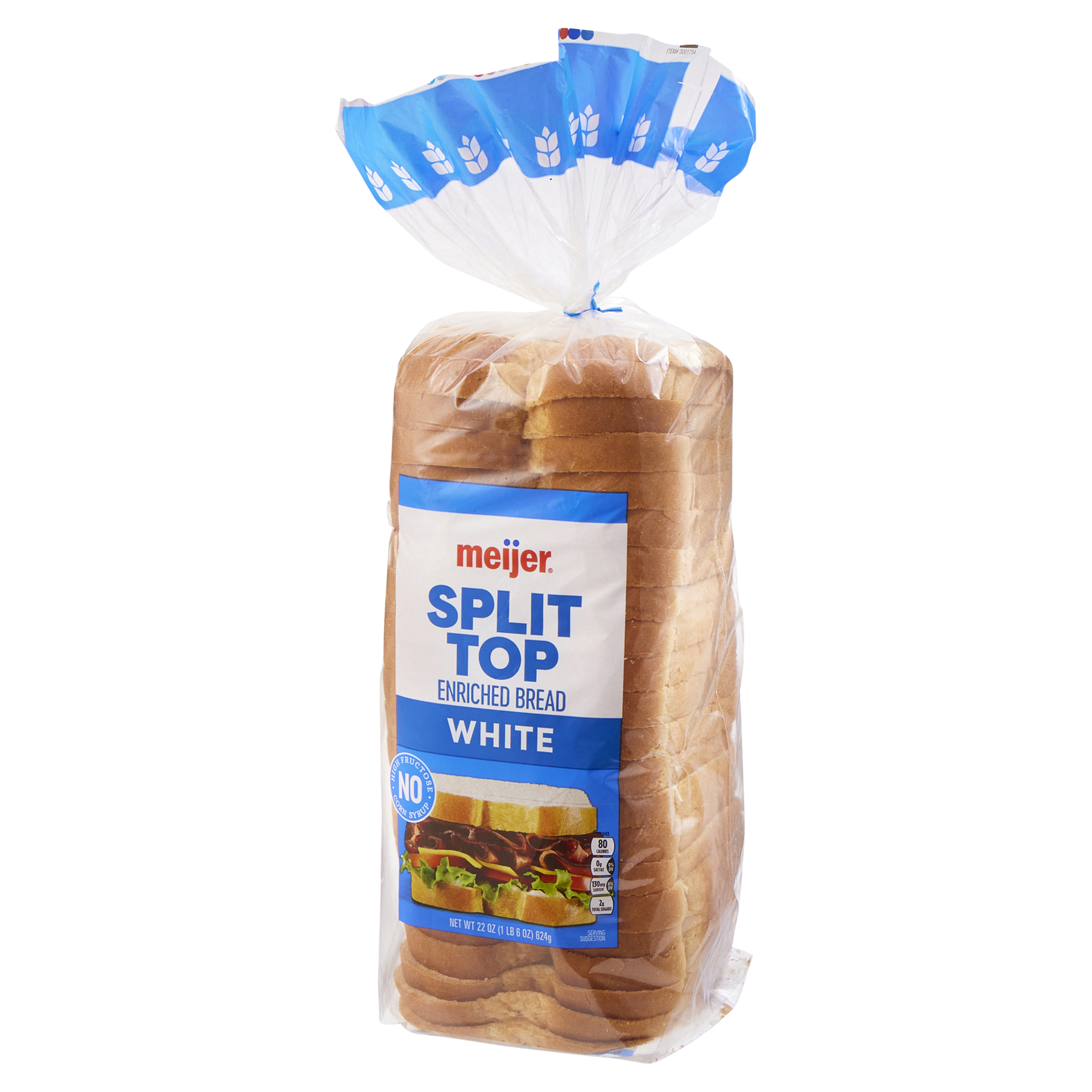 slide 5 of 20, Meijer Split Top White Bread, 20 oz