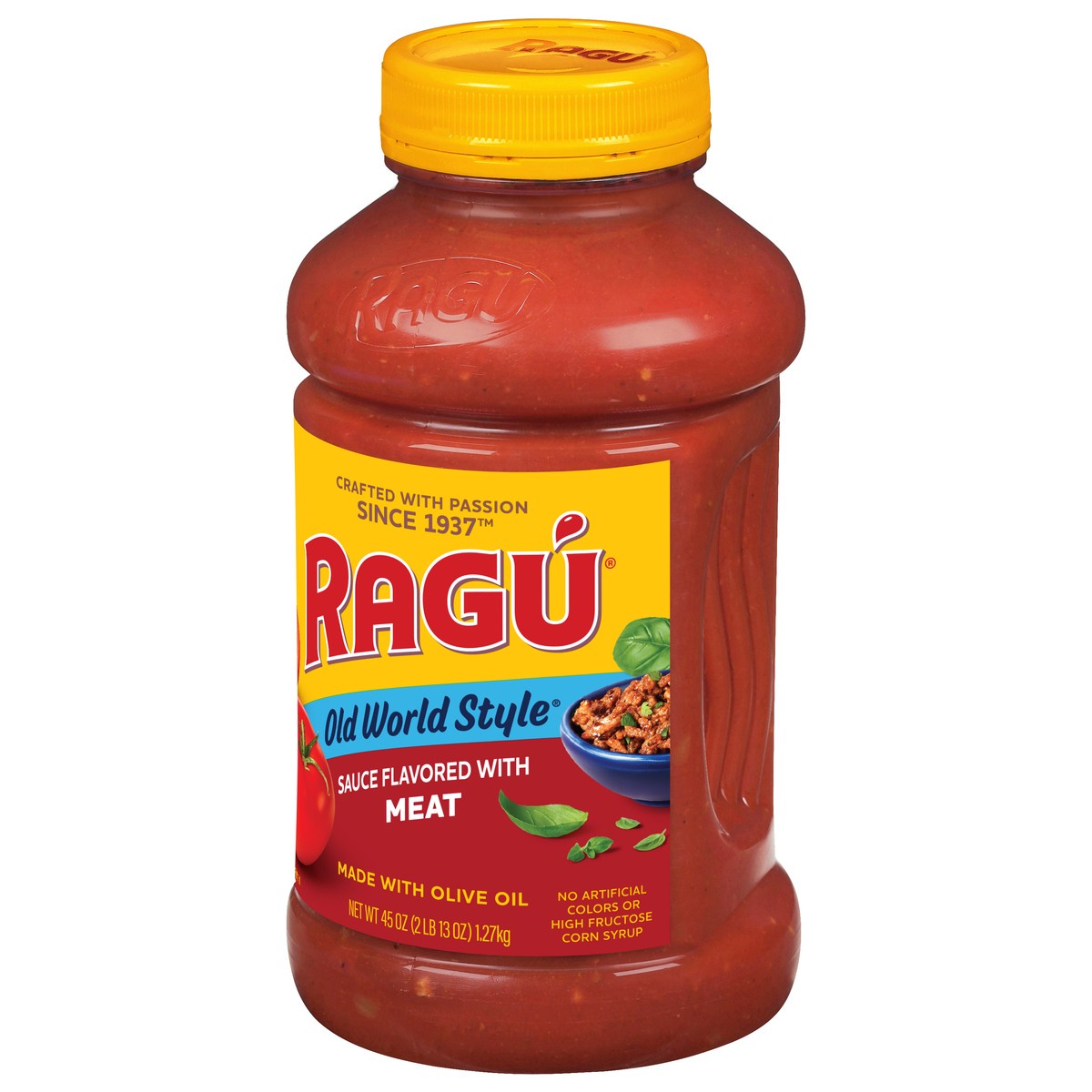 slide 3 of 9, Ragu Old World Style Meat Sauce 45 oz, 45 oz