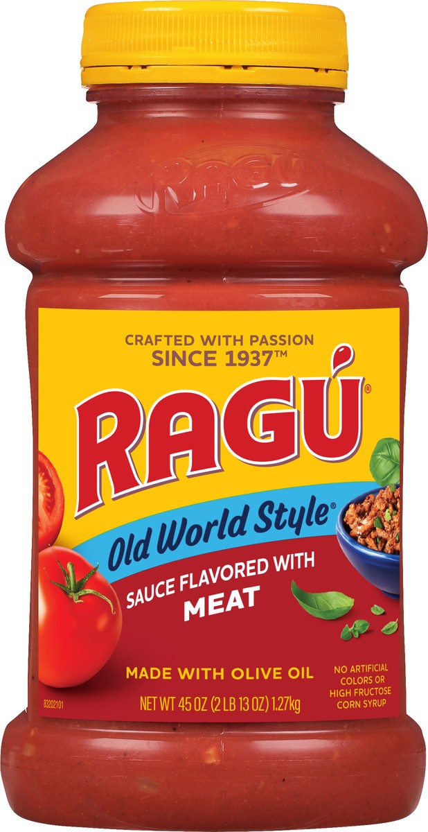 slide 6 of 9, Ragu Old World Style Meat Sauce 45 oz, 45 oz