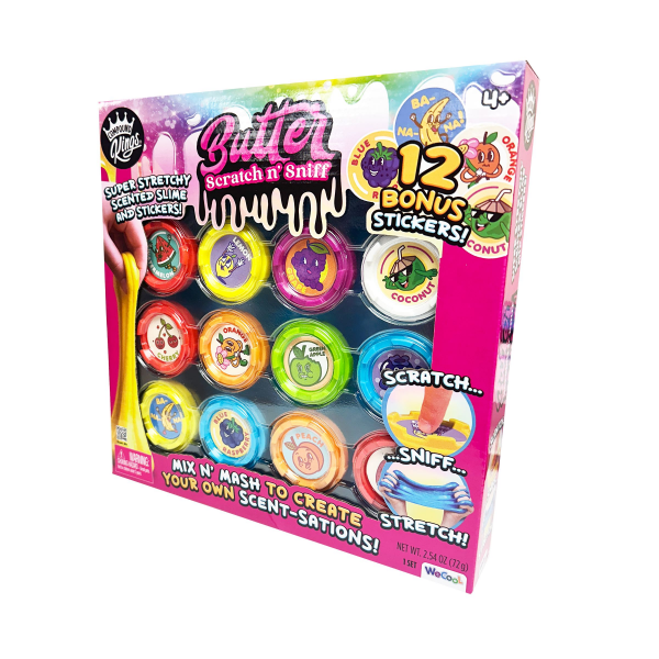 slide 5 of 5, Compound Kings Butter Scratch n' Sniff Scented Slime & Stickers, 1 ct