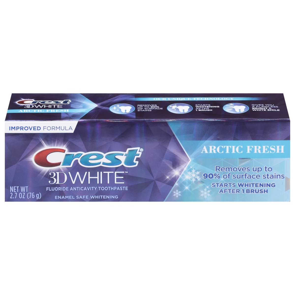 slide 1 of 1, Crest 3D White Arctic Fresh Fluoride Anticavity Toothpaste, 3 oz