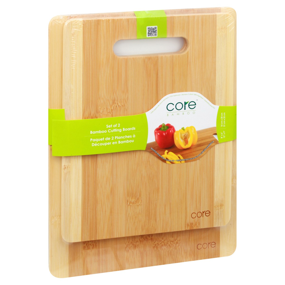 slide 2 of 11, Core Bamboo Bamboo Combo Pack Two Tone Cutting Boards 1 ea, 1 ct