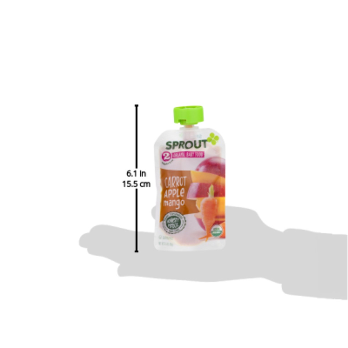 slide 5 of 10, Sprout Organics Carrot, Apple & Mango Baby Food 3.5 oz, 3.5 oz