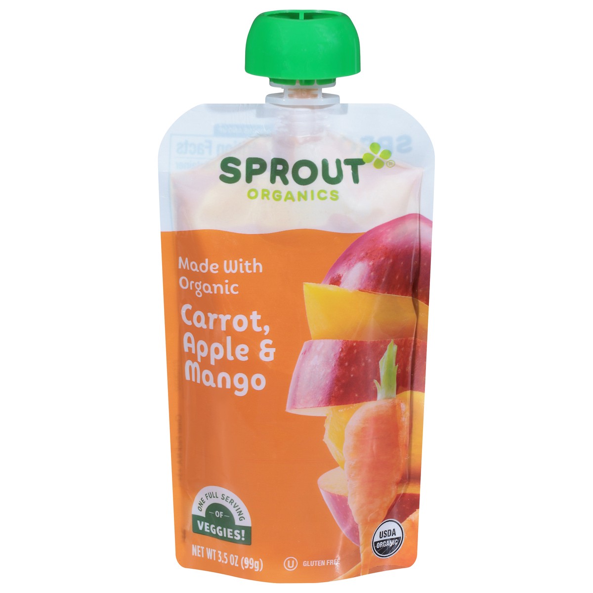 slide 1 of 10, Sprout Organics Carrot, Apple & Mango Baby Food 3.5 oz, 3.5 oz