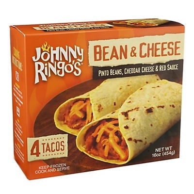 slide 1 of 1, Johnny Ringo's Bean & Cheese Tacos, 4 ct