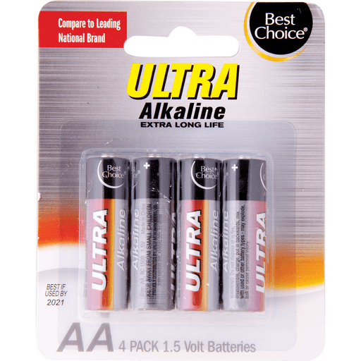 slide 1 of 1, Best Choice Ultra Alkaline AA Batteries, 4 ct