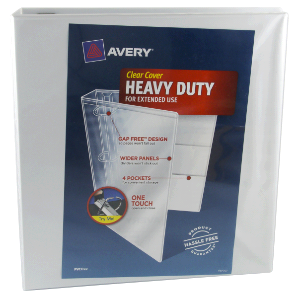 slide 1 of 2, Avery Heavy Duty Binders with 1.5 in. Rings - Black, 1.5 in