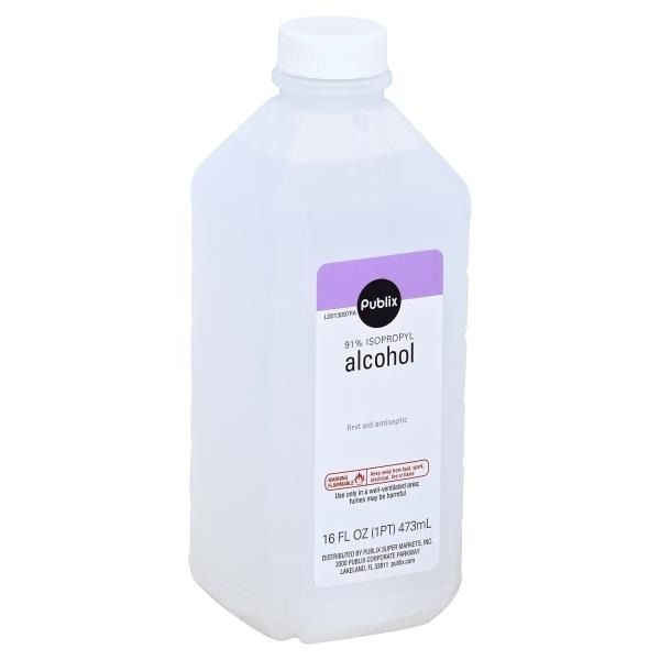 slide 1 of 1, Publix 91% Isopropyl Alcohol, 16 fl oz