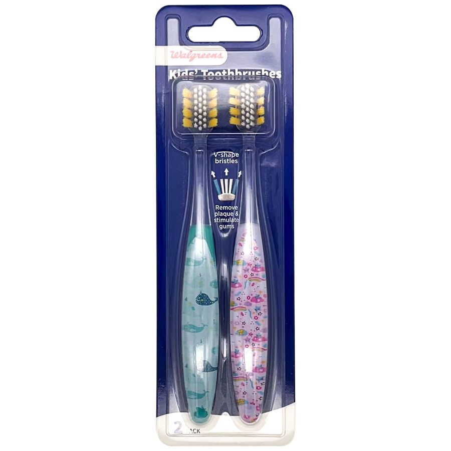 slide 1 of 1, Walgreens Kids' Toothbrushes, 2 ct