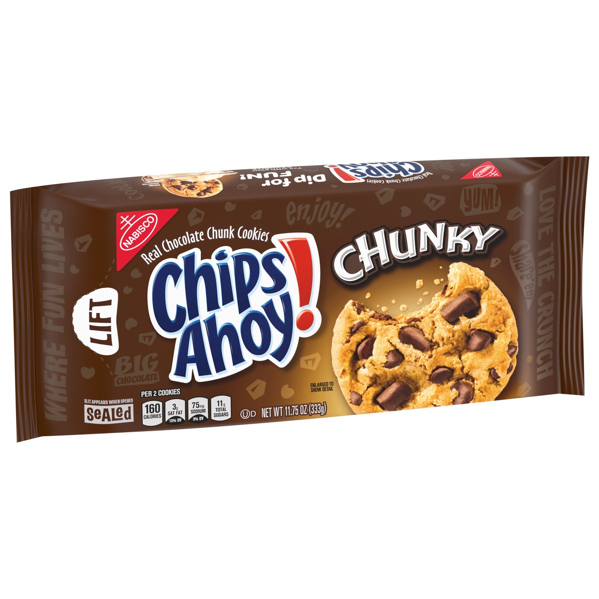 slide 3 of 9, CHIPS AHOY! Chunky Chocolate Chip Cookies, 11.8 oz, 11.75 oz